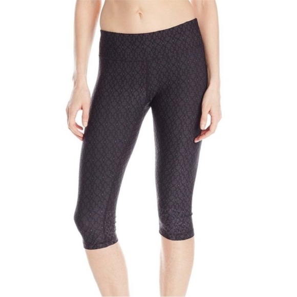 PRANA Misty Jacquard Knickers Cropped Leggings M - Picture 1 of 7